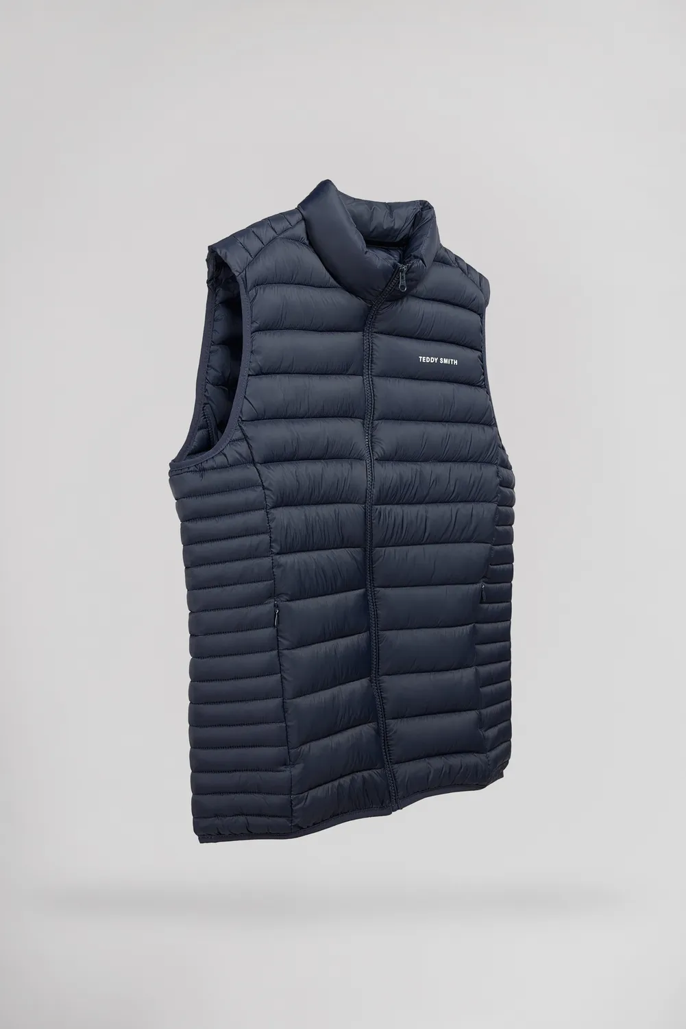 Teddy Smith B-Terry gilet blu navy trapuntato leggero