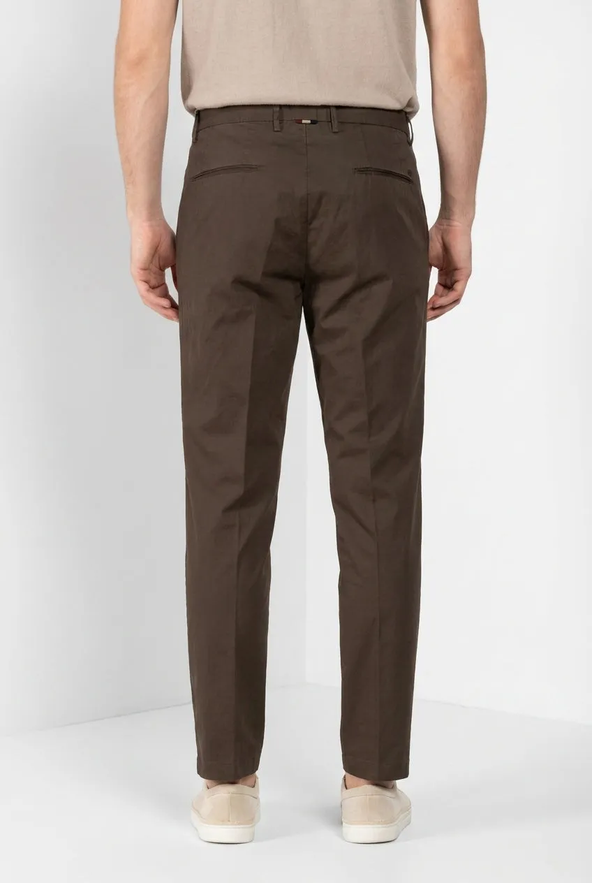 Mason's Boston Chino Uomo Marrone Relaxed Fit Stretch