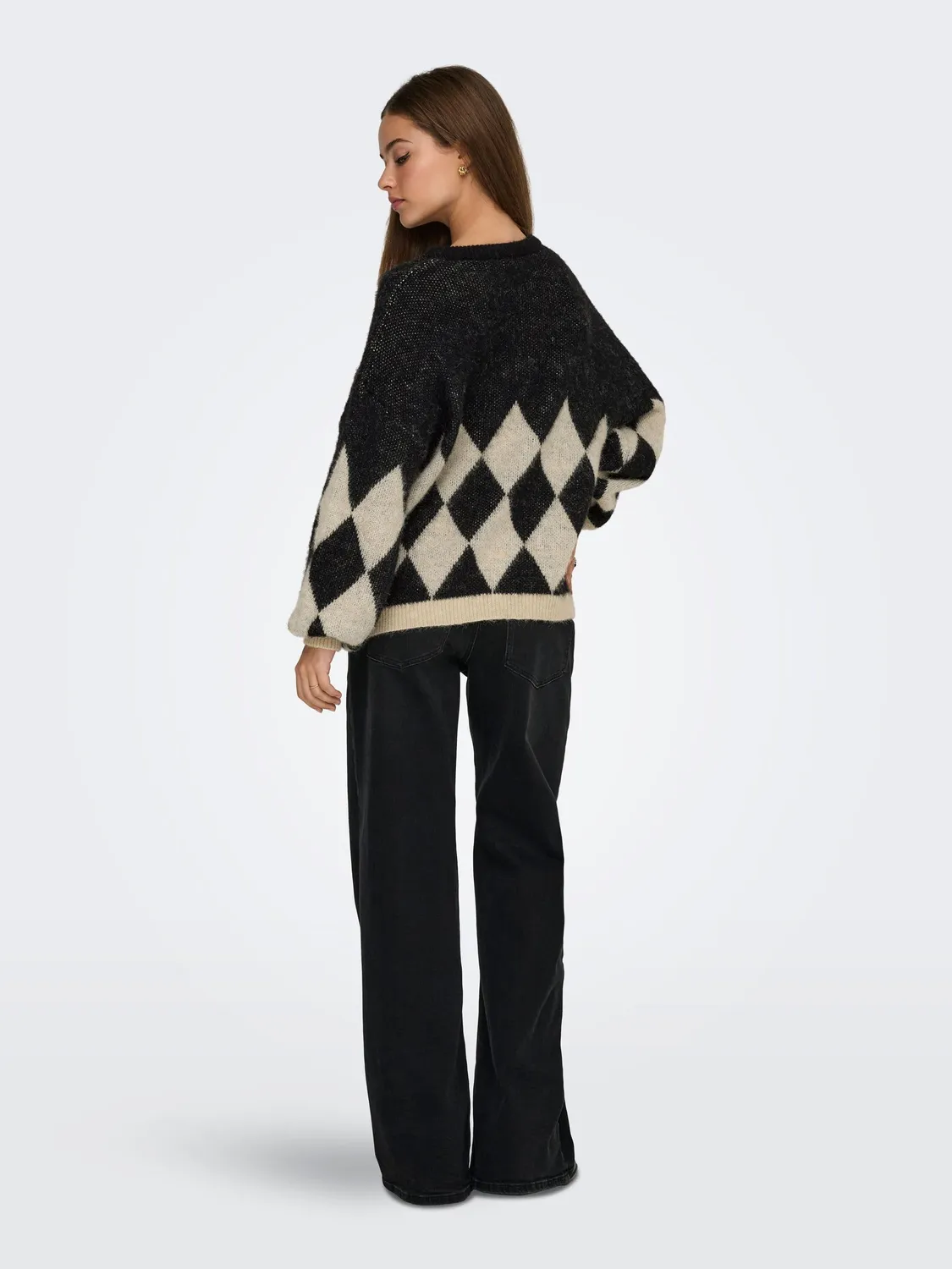 ONLY Onlnoeme Jq LS Life O-Neck Knt maglione jacquard