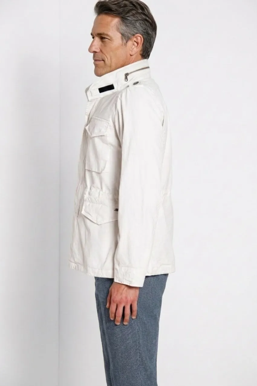 Mason's Field M74 giubbotto uomo bianco canvas cotone