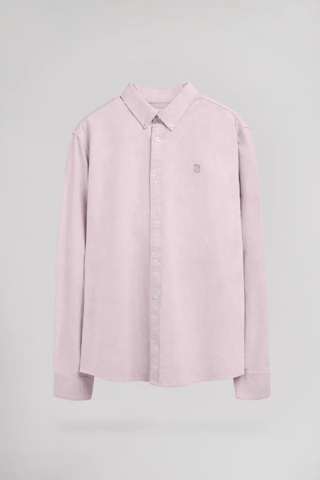 Teddy Smith C-Stan ML camicia oxford rosa uomo