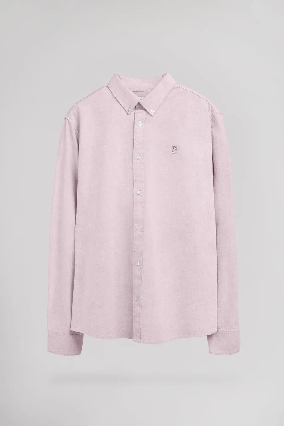 Teddy Smith C-Stan ML camicia oxford rosa uomo