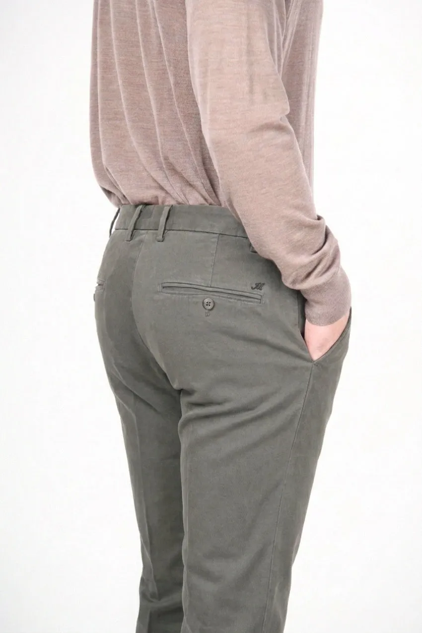 Mason's New York chino uomo grigio scuro regular fit gabardina