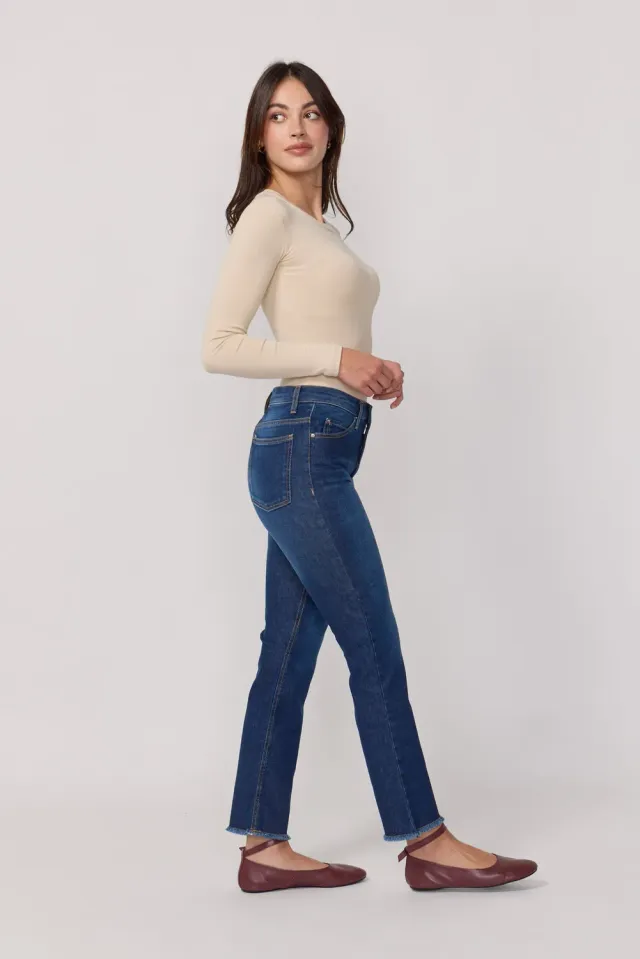 Acquaverde Cara Jeans Bootcut Dark Wash Vita Alta
