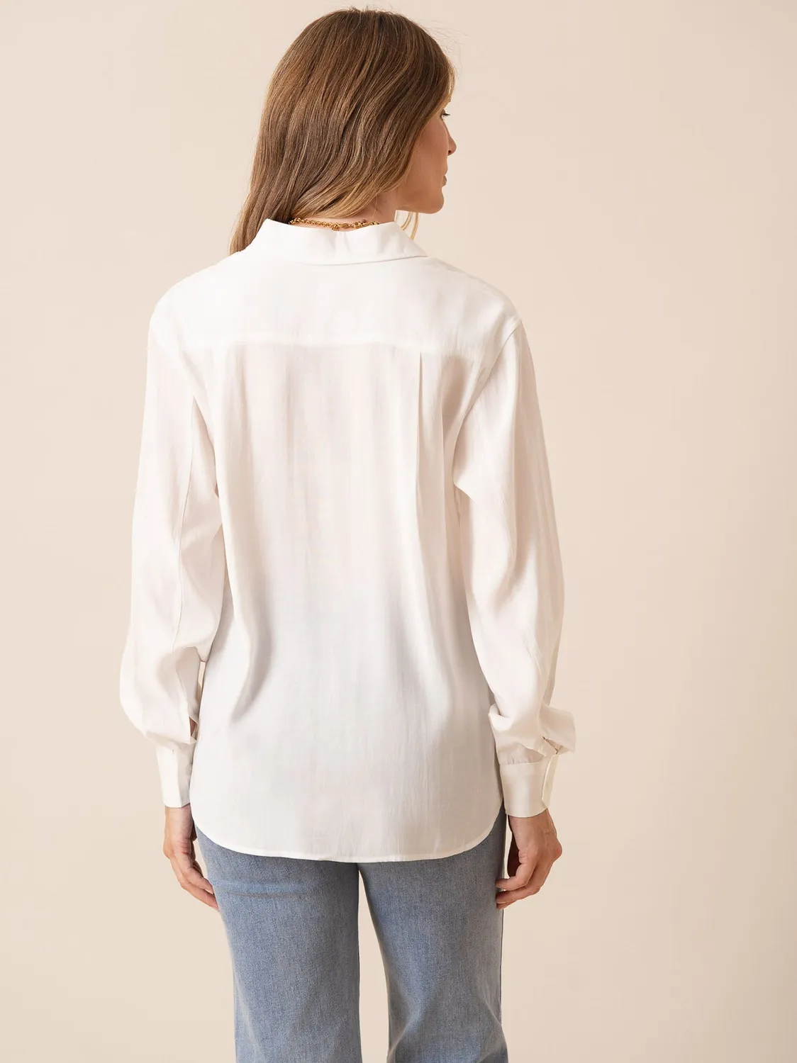 Oraije Orelis camicia bianca oversize cotone