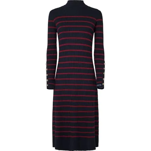 Pepe Jeans Harlem Dress Vestito Donna Midi Taglia M