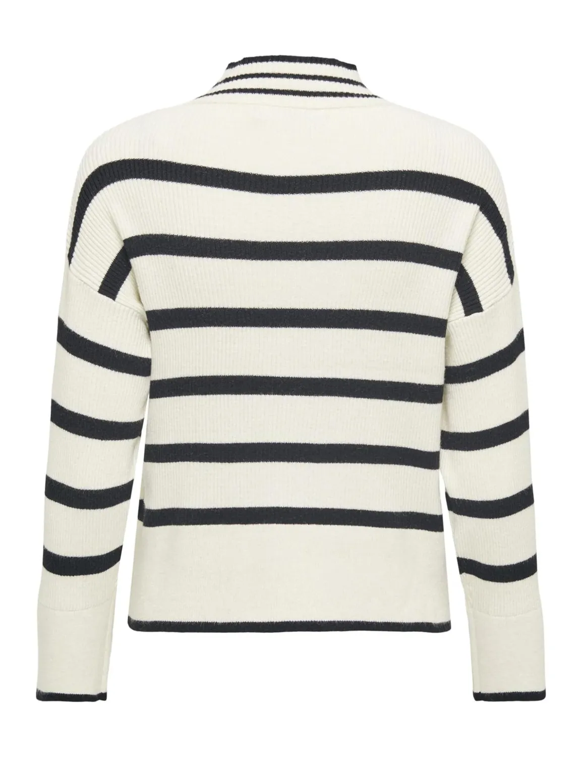 ONLY ONLIBI maglione donna nero girocollo righe
