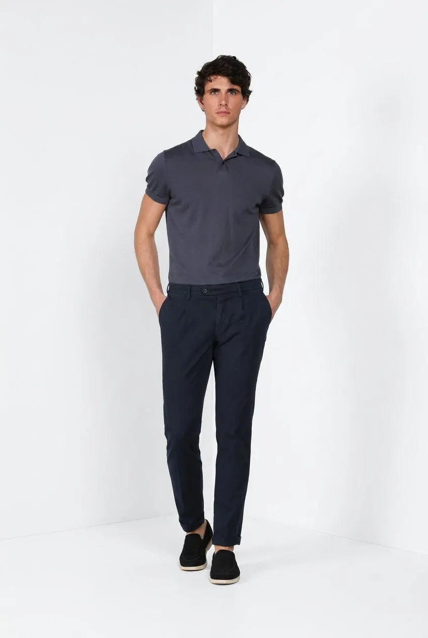 Mason's Torino 1 Pinces Flex chino uomo blu notte slim