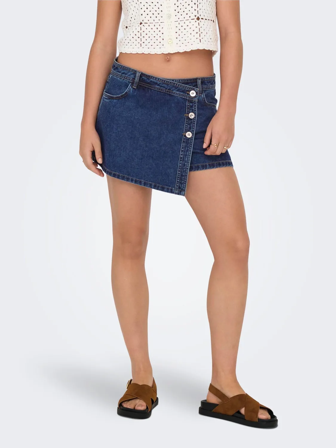 ONLY Lesly gonna jeans donna blu scuro XL