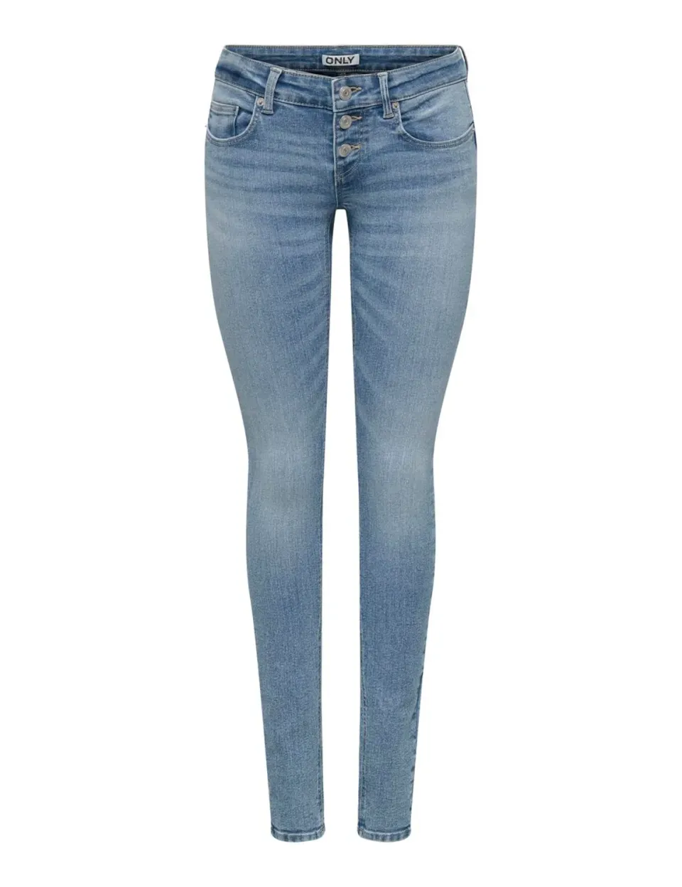 ONLY Onlhush Skinny Button Fly DNM jeans L32 lavaggio medio
