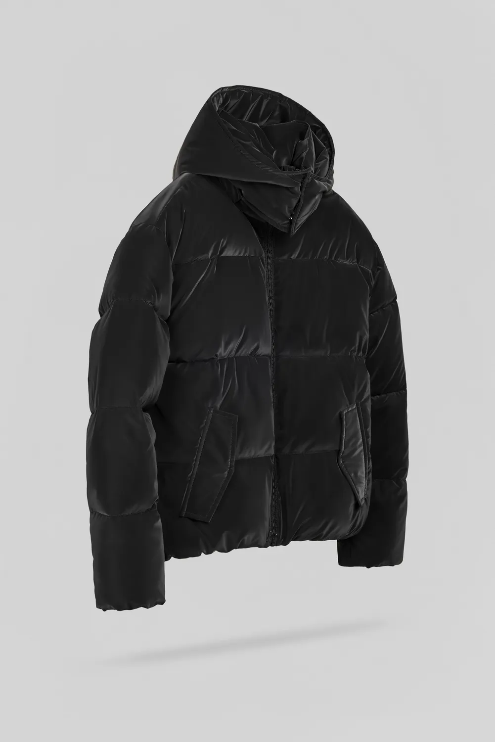 Teddy Smith B-Puff JR piumino nero bambina con cappuccio