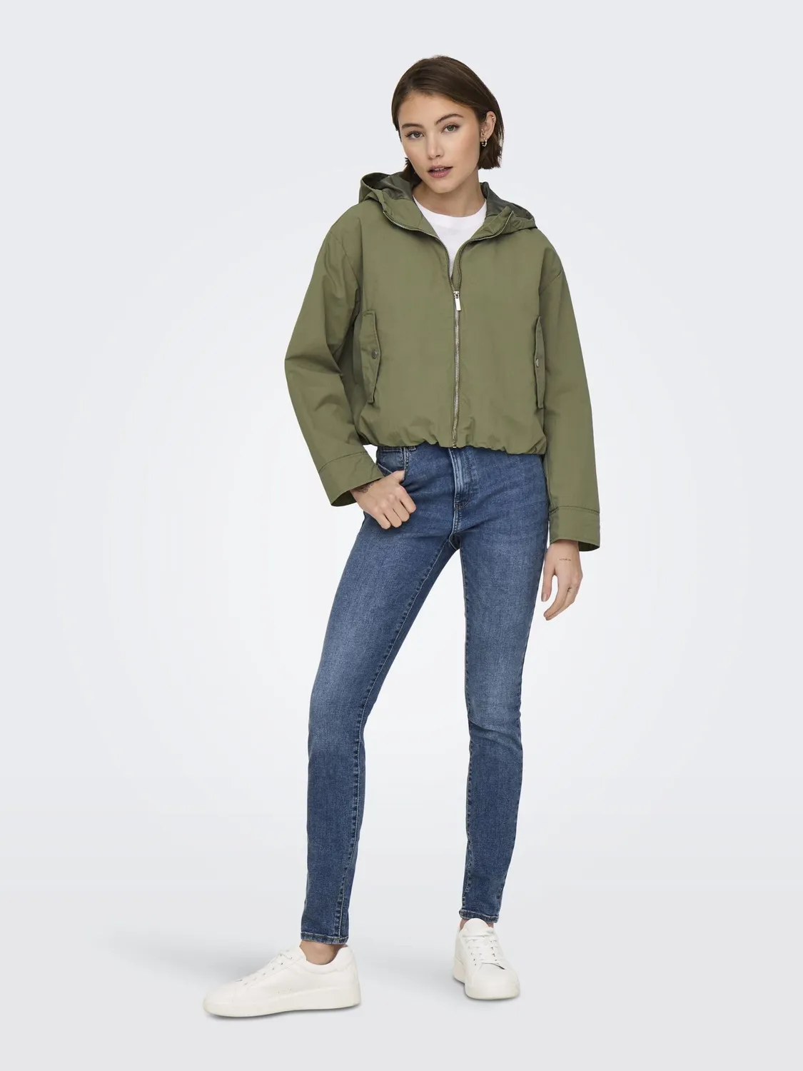 ONLY Onlbealo Hood giacca cappuccio 3XL humus leggera