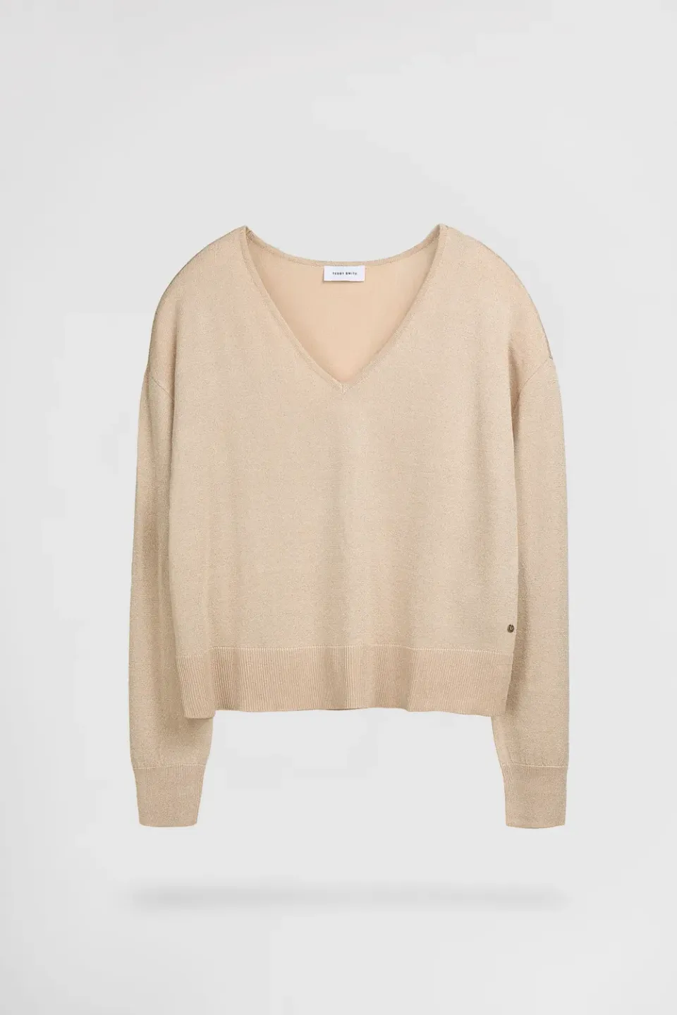 Teddy Smith P-Lizie Maglione Donna Grain de Sable Lurex