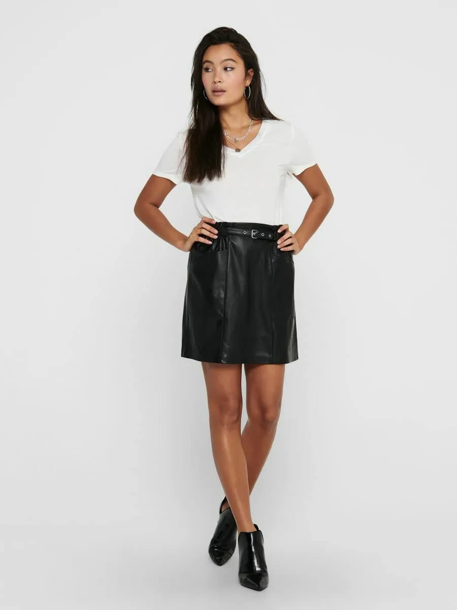 ONLY Onlheidi gonna ecopelle nero S