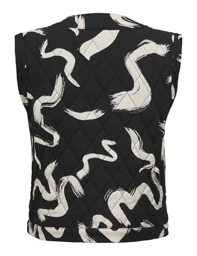 ONLY Onlnovella Quilt gilet donna M nero trapuntato