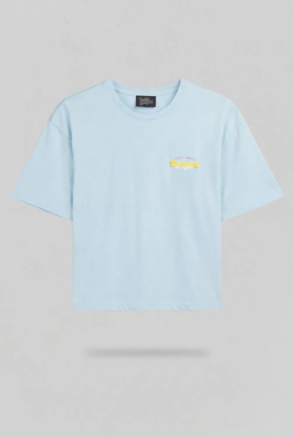 Teddy Smith T-ICY MC BLEU LAGON t-shirt blu laguna oversize