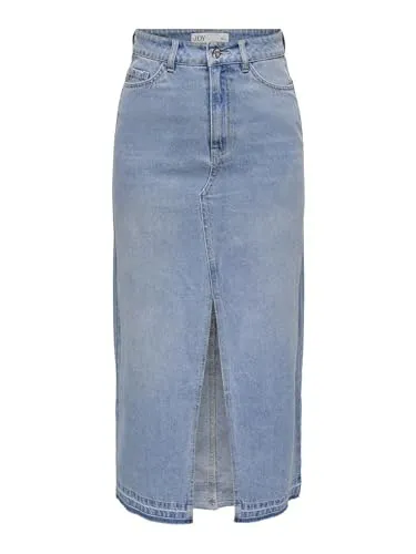 Only JdY Bella gonna jeans donna L blu chiaro spacco