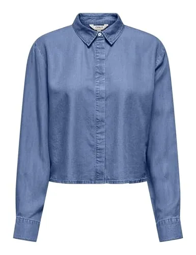 ONLY Onlcharis Life LS camicia donna denim chiaro
