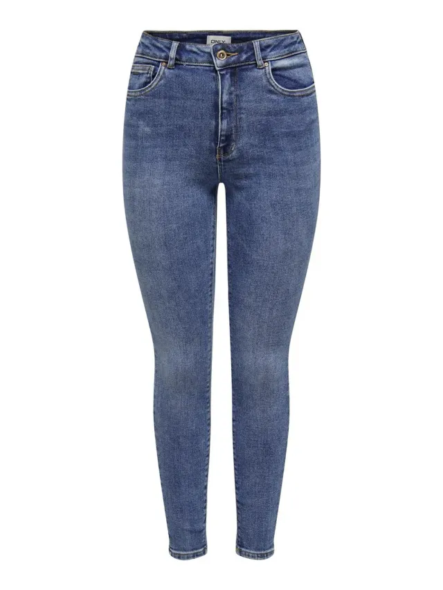 Only Onlroyal HW Skinny Pocket Cut Ext jeans donna nero