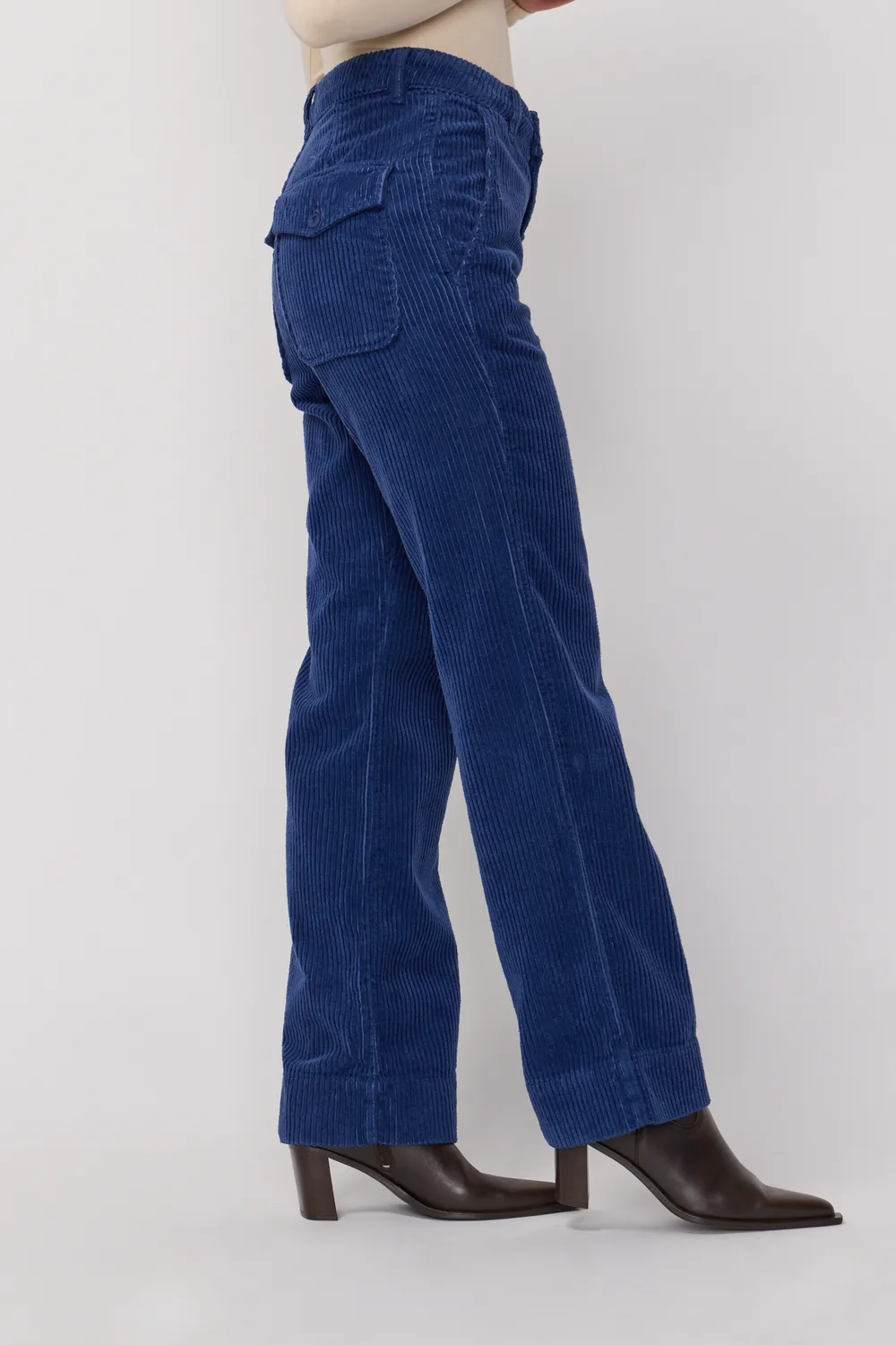acquaverde Paltrow Long pantaloni velluto poseidon