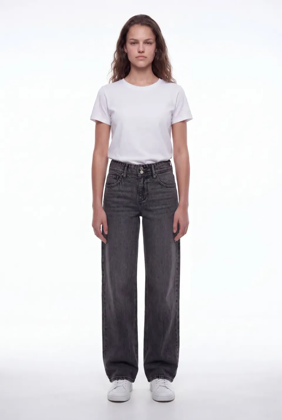 Teddy Smith P-Gladys Low jeans loose nero donna