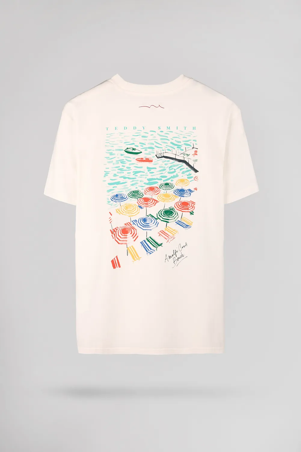 Teddy Smith T-Edric MC t-shirt girocollo bianco uomo