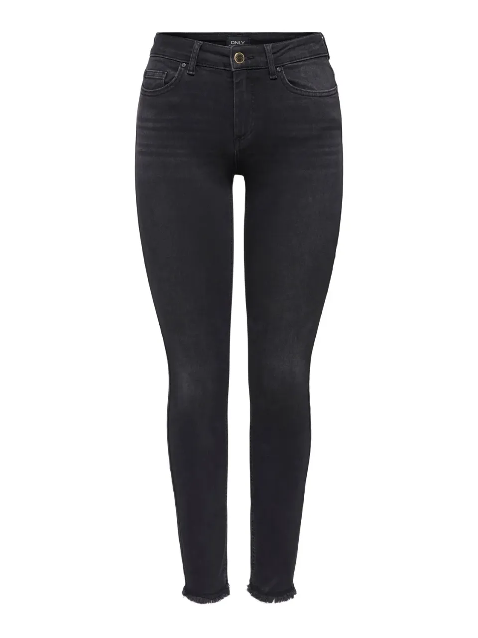 Only Onlblush Mid jeans skinny donna nero black denim