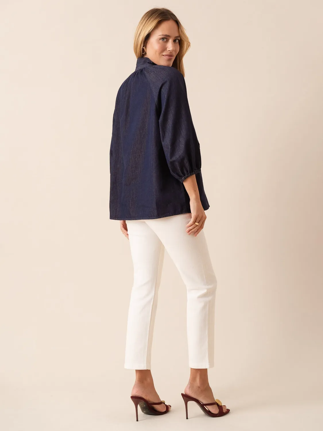 Oraije Charlotte camicia denim oversize brut