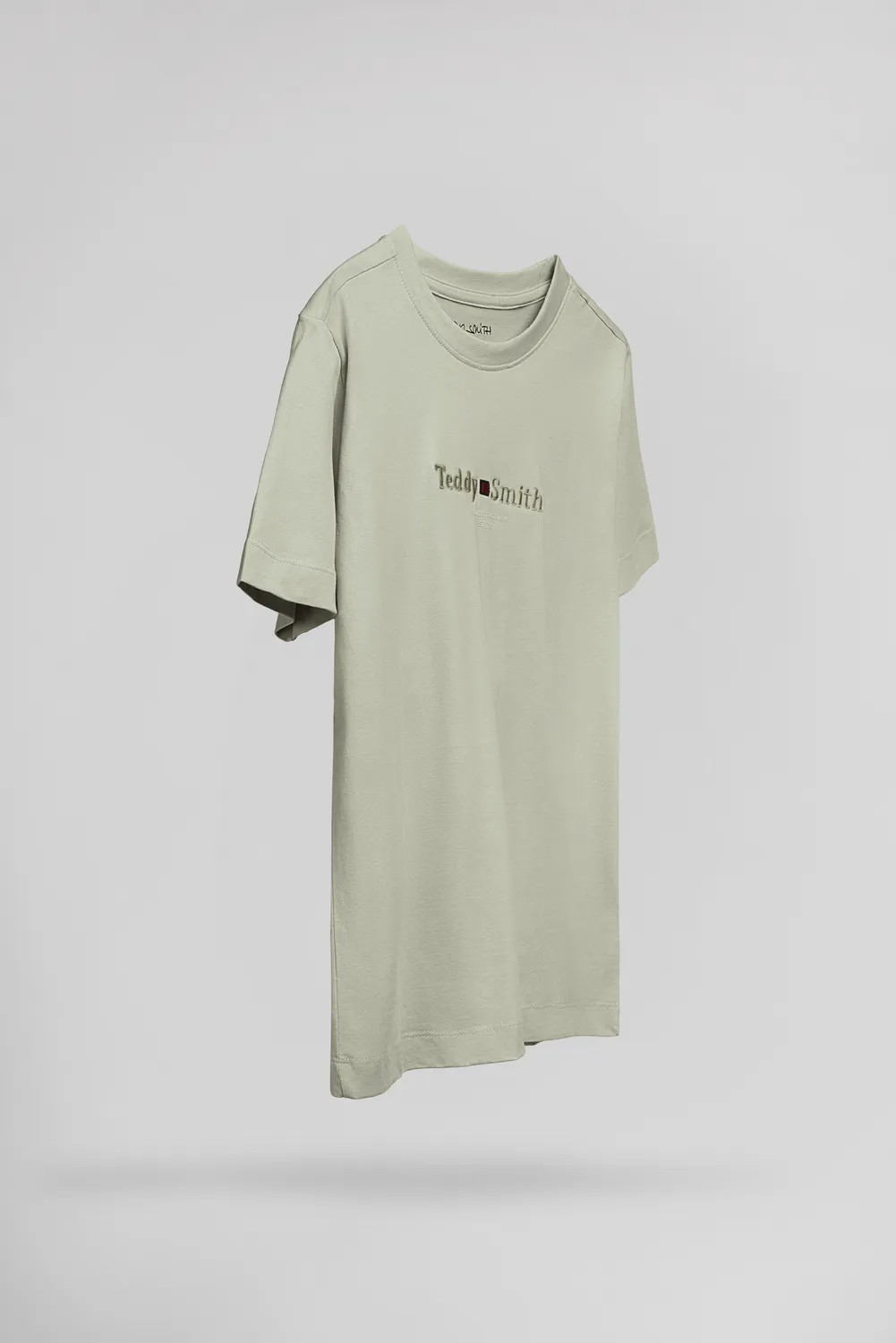 Teddy Smith T-Jim T-Shirt Bambino Verde Salvia Cotone