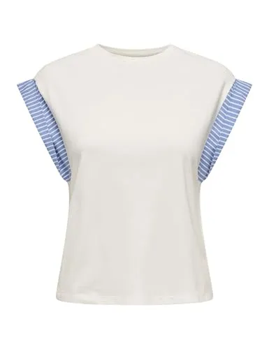 ONLY Onldawn Life top jersey scollo tondo S