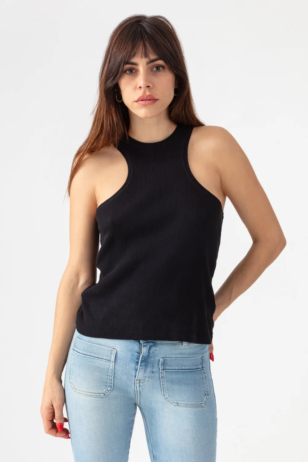 acquaverde Premium canotta Black cotone leggero