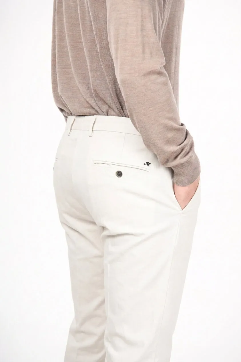 Mason's New York Style pantalone chino uomo bianco sporco regular fit