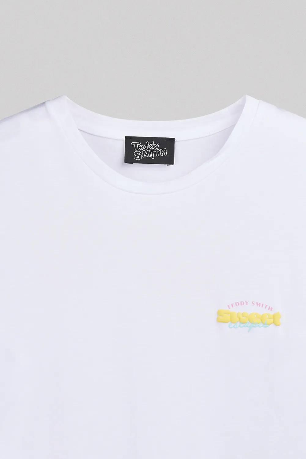Teddy Smith T-Icy MC t-shirt bianca oversize donna