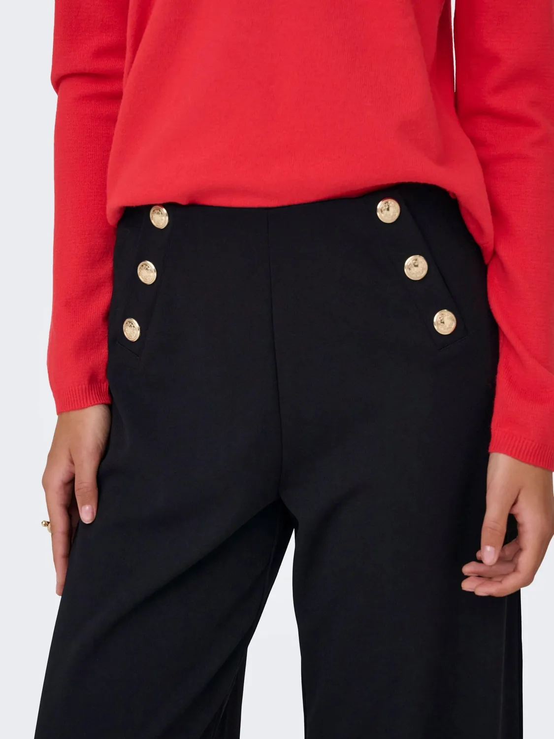 ONLY pantaloni a molla per feste donna neri vestibilità normale