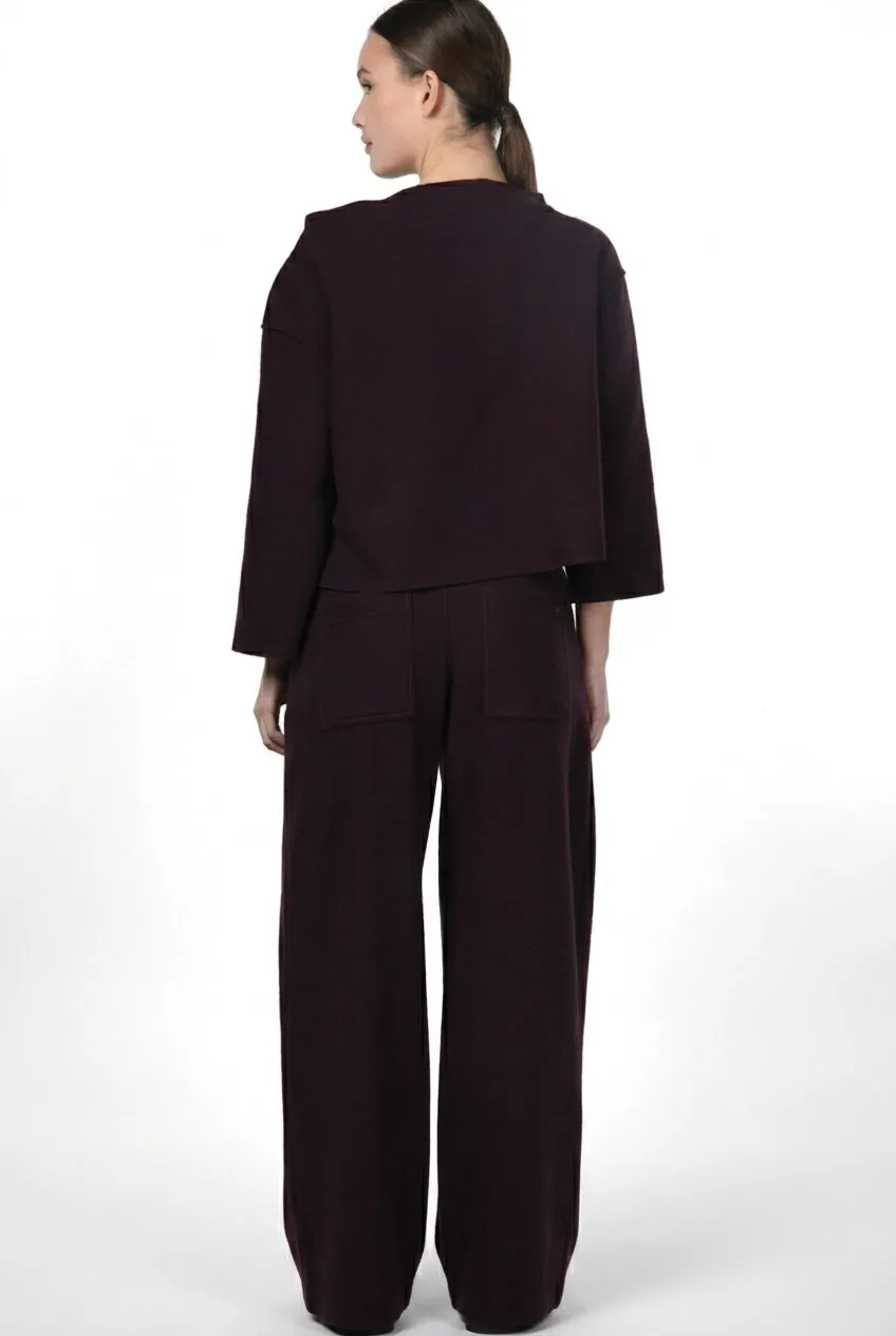 Mason's Ida felpa donna melanzana in lana bubble fit