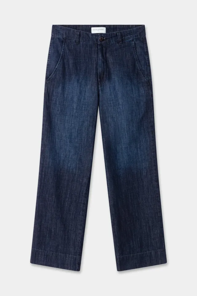 acquaverde Paltrow 7/8 jeans Hand Brushed vita alta