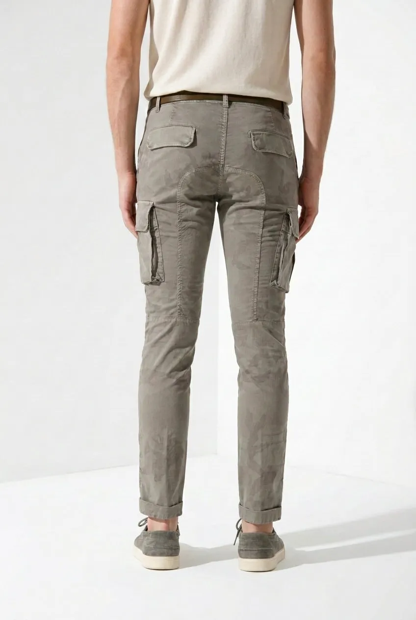 Mason's Chile pantalone cargo uomo salvia camouflage extra slim