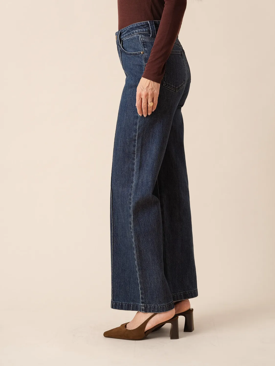 Oraije Faustine jeans flare blu scuro