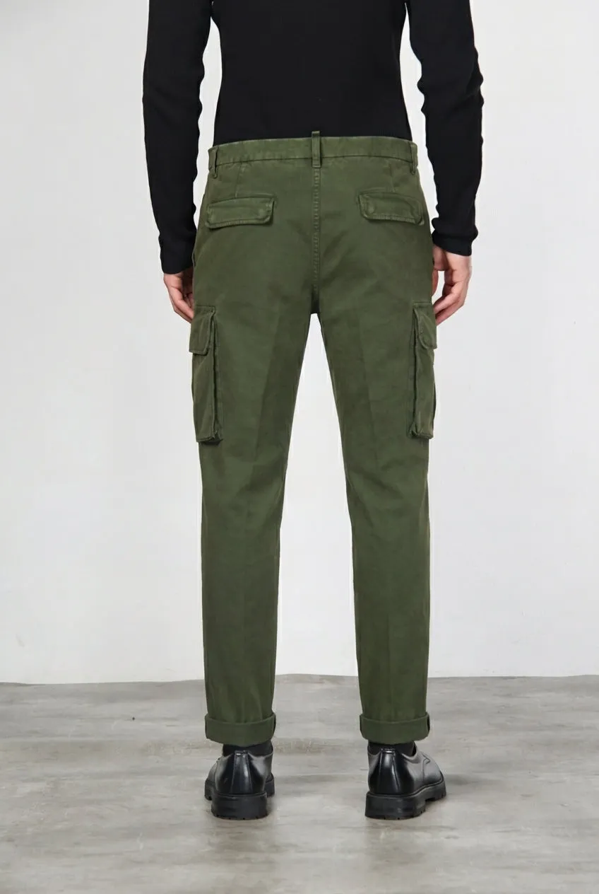 Mason's Chile pantalone cargo uomo verde carrot fit