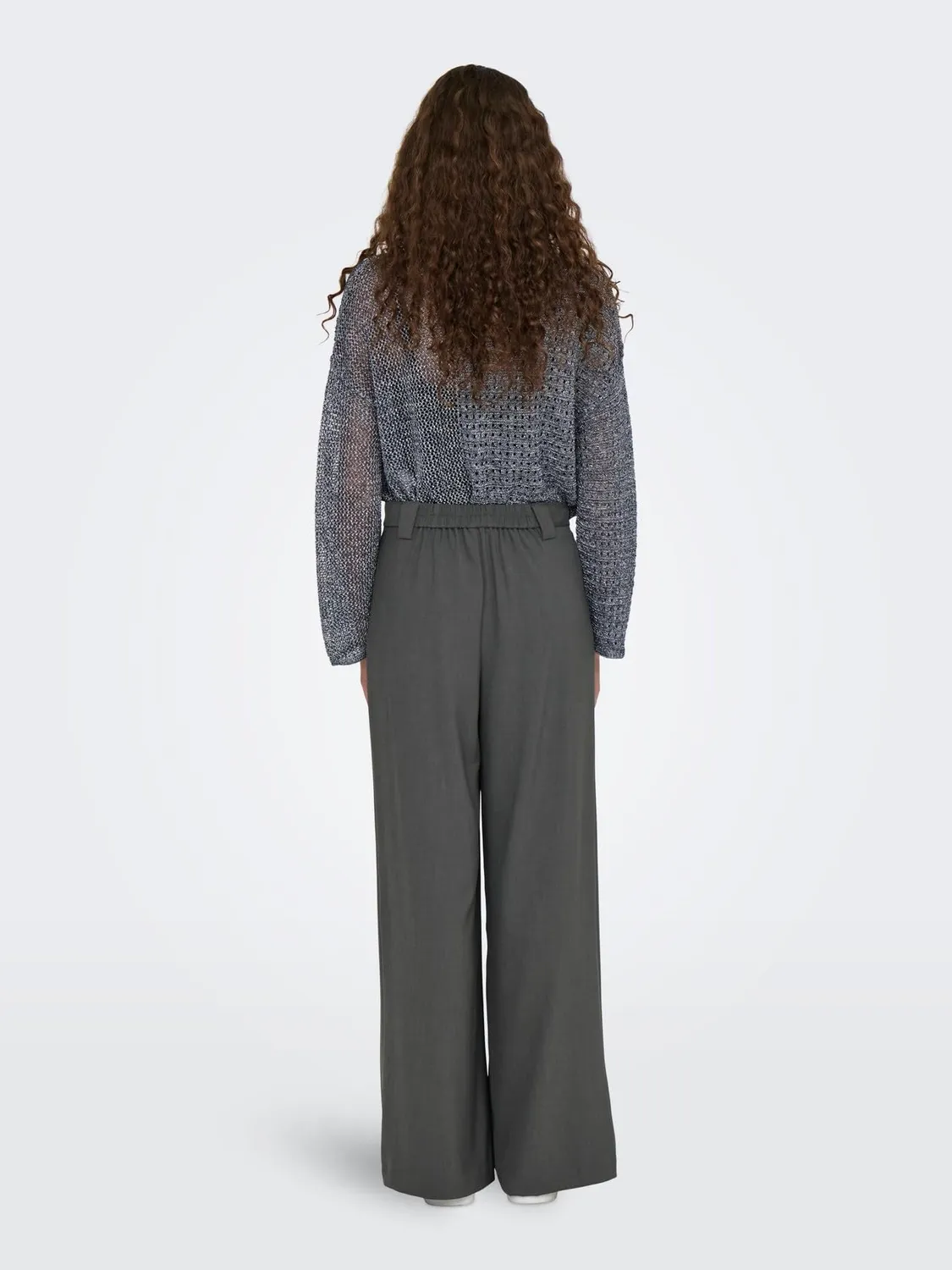 ONLY Onlsvea MW Pantalone Largo Grigio XXL 32L