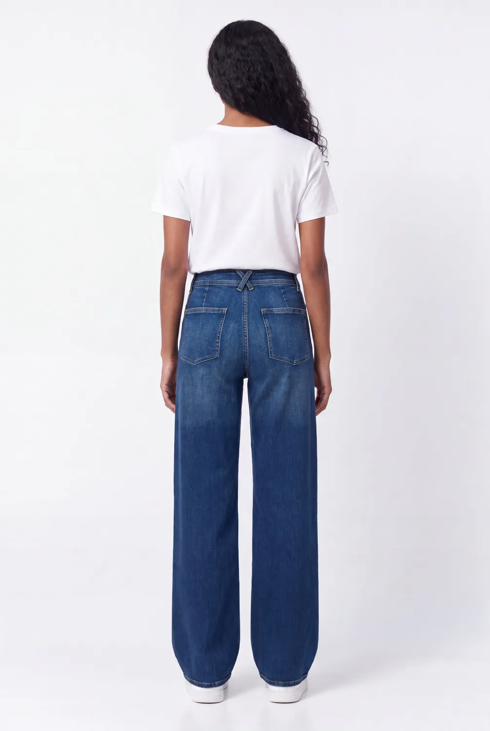 Teddy Smith P-Josefa Button jeans flare vintage indigo donna