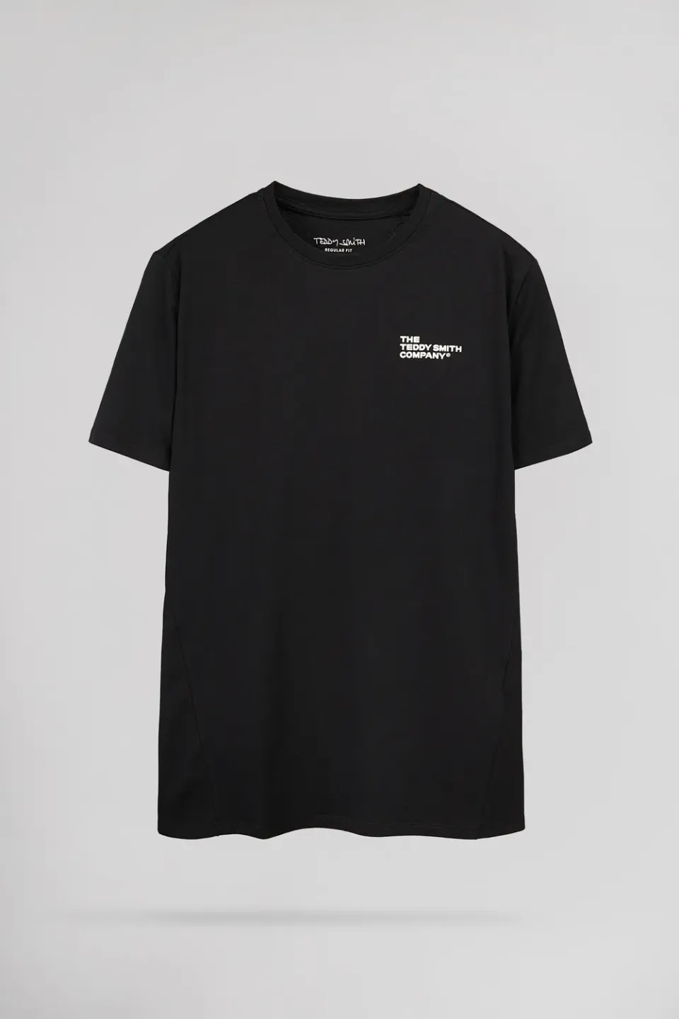 Teddy Smith T-Company MC T-Shirt Uomo Nero Stretch Regular