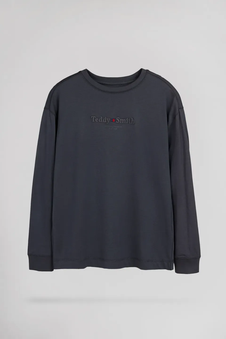 Teddy Smith T-Jim ML t-shirt bimbo grigia maniche lunghe