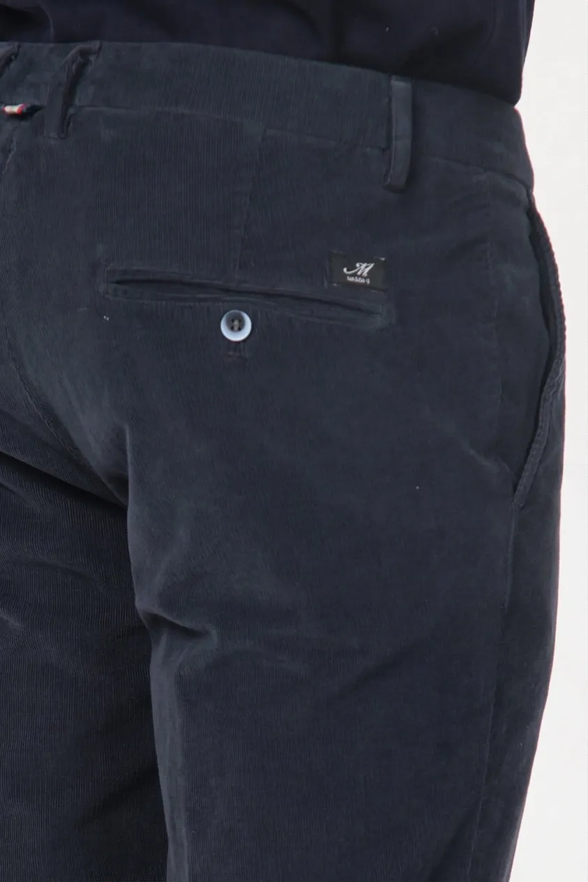 Mason's Torino pantalone chino velluto blu notte slim fit