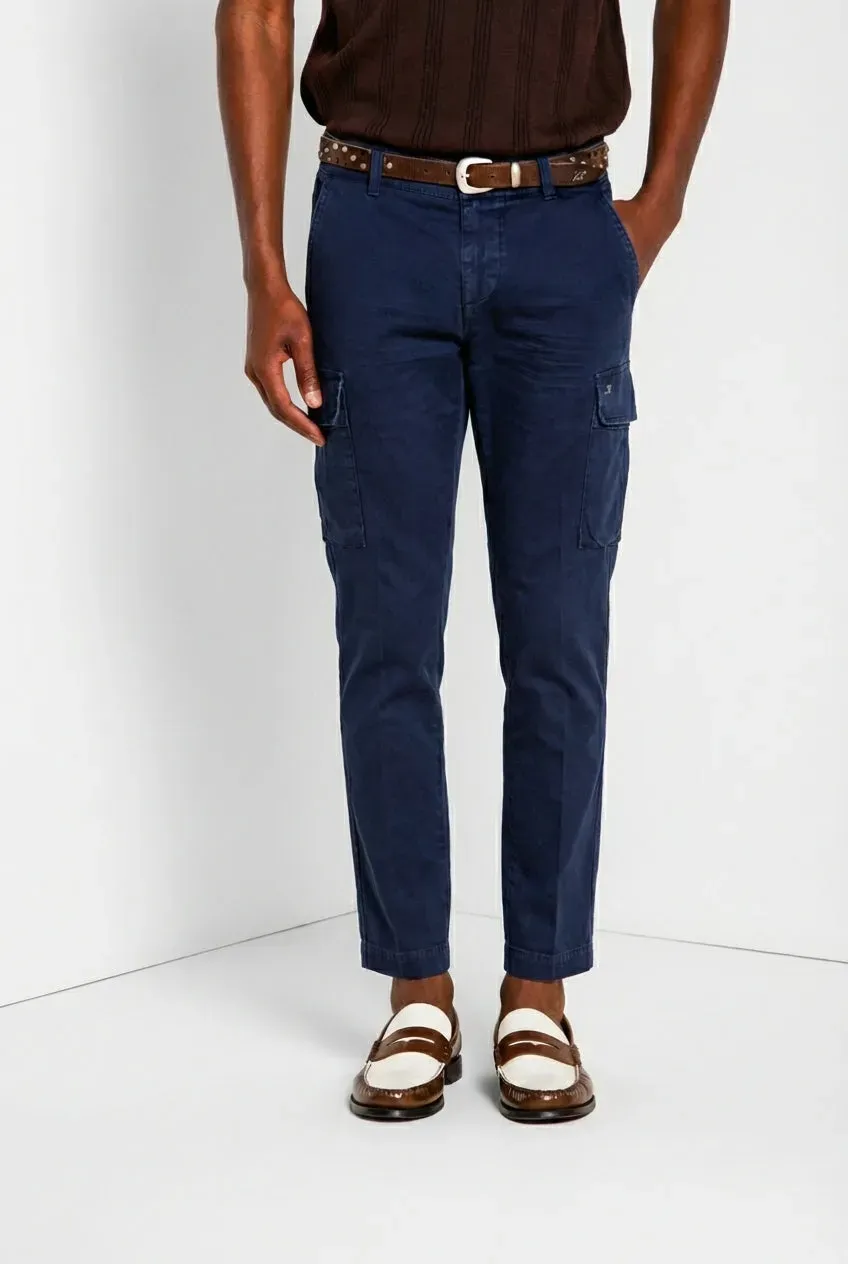 Mason's Chile pantalone cargo blu navy extra slim