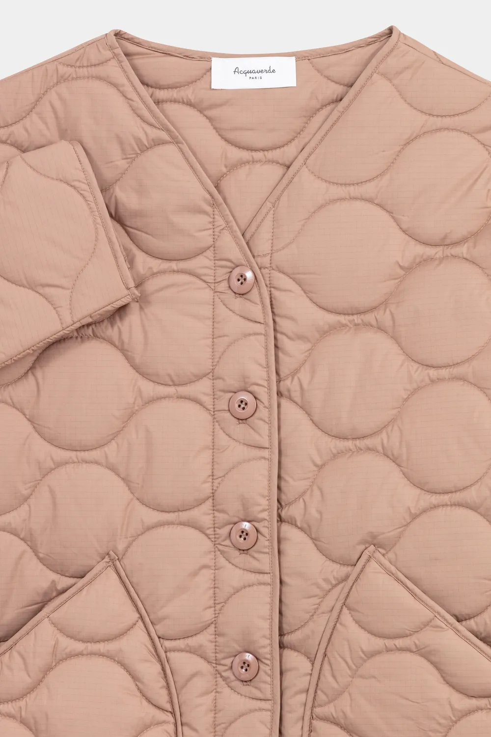 acquaverde Camo giacca trapuntata camel leggera