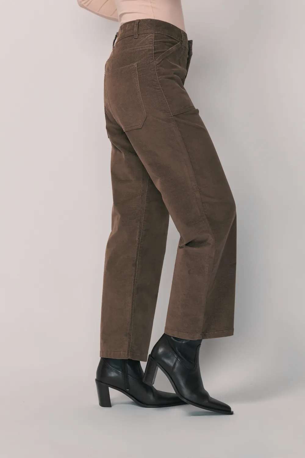 Acquaverde Eddy pantaloni velluto tabacco dritti