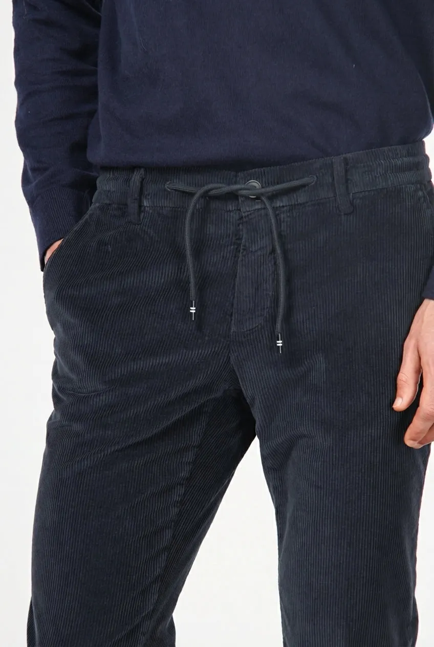 Mason's Milano Jogger chino uomo velluto blu notte extra slim