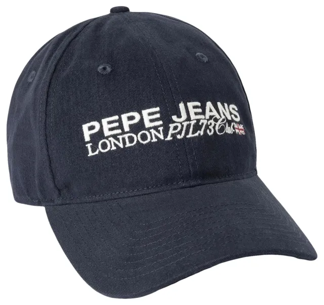 Pepe Jeans Steven cap cappellino uomo blu twill cotone