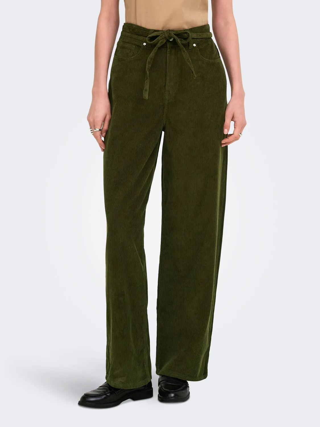 ONLY Onlbleecker MW Pantalone Cord Cintura Donna